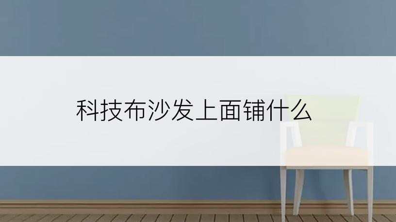 科技布沙发上面铺什么