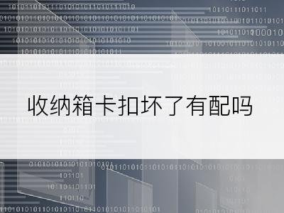 收纳箱卡扣坏了有配吗