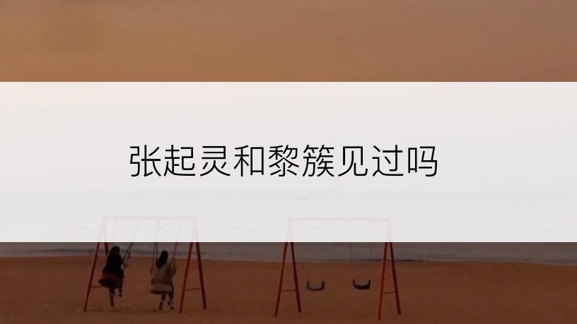 张起灵和黎簇见过吗