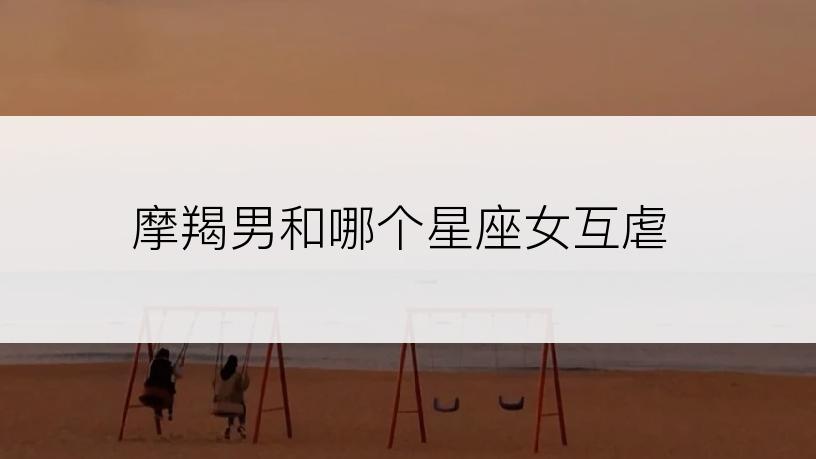 摩羯男和哪个星座女互虐