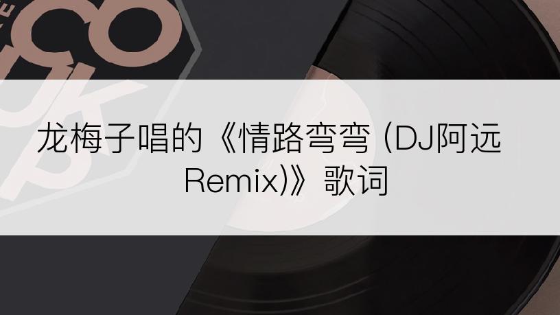 龙梅子唱的《情路弯弯 (DJ阿远  Remix)》歌词