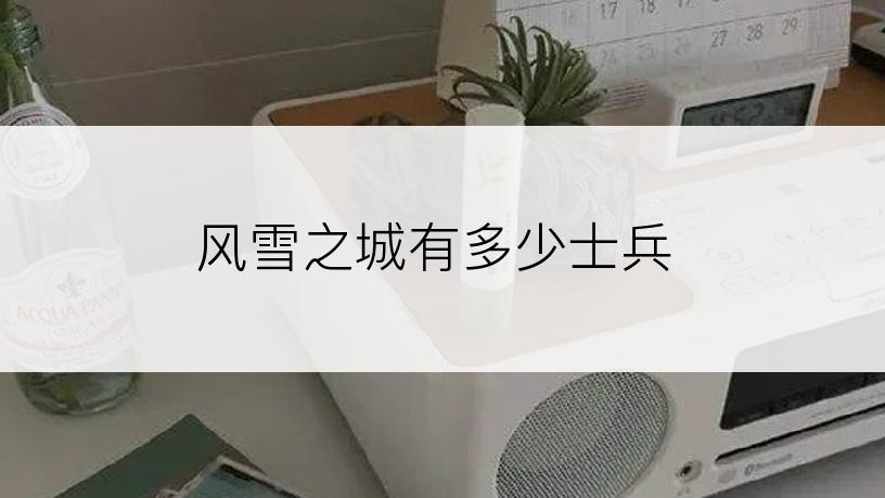 风雪之城有多少士兵