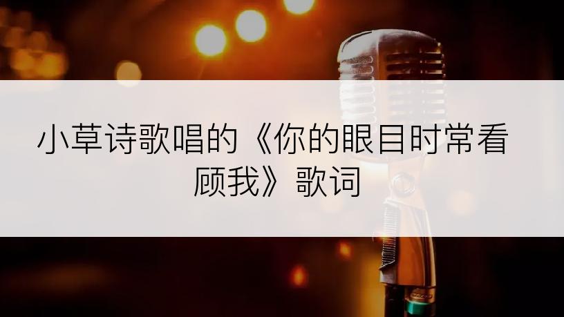 小草诗歌唱的《你的眼目时常看顾我》歌词
