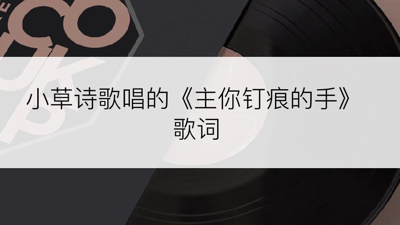 小草诗歌唱的《主你钉痕的手》歌词
