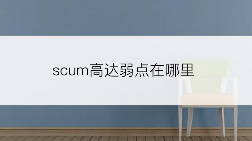 scum高达弱点在哪里