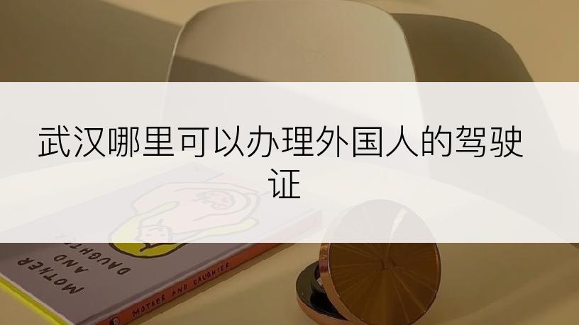 武汉哪里可以办理外国人的驾驶证