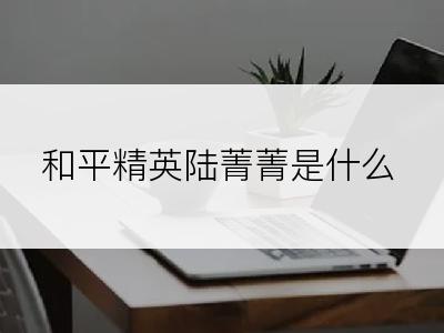 和平精英陆菁菁是什么
