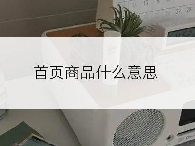 首页商品什么意思