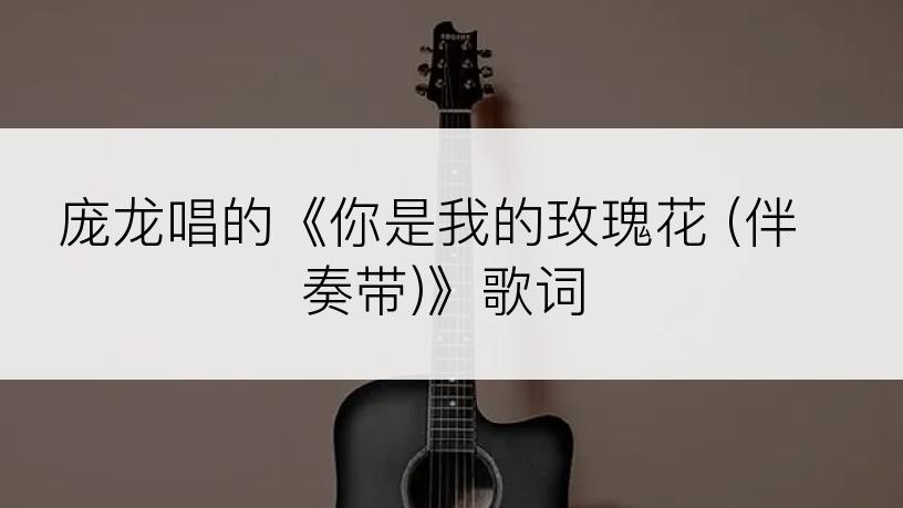 庞龙唱的《你是我的玫瑰花 (伴奏带)》歌词