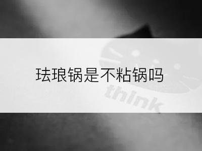 珐琅锅是不粘锅吗