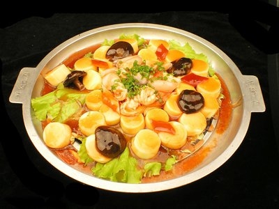 三鲜浇汁豆腐的制作方法