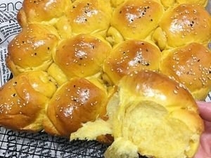 南瓜椰蓉面包卷的制作方法