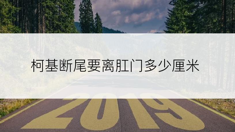 柯基断尾要离肛门多少厘米