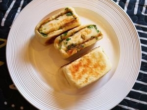 芝麻酱香菜饼的制作方法