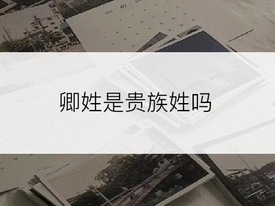卿姓是贵族姓吗