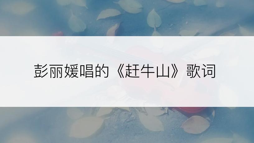 彭丽媛唱的《赶牛山》歌词