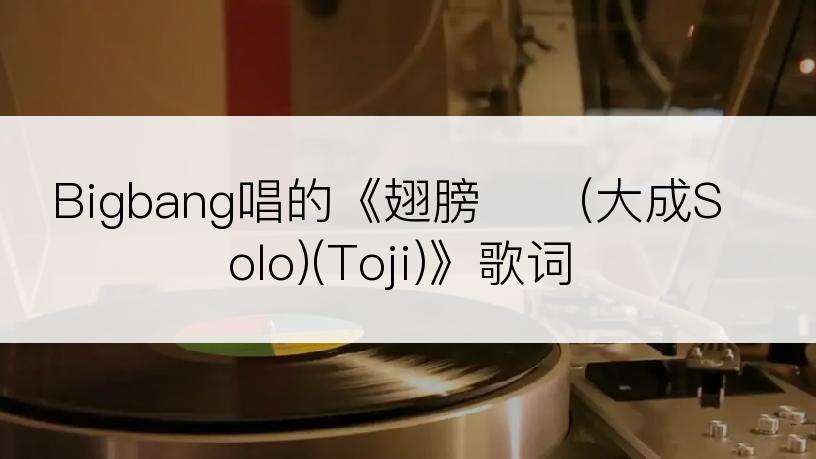 Bigbang唱的《翅膀날개(大成Solo)(Toji)》歌词
