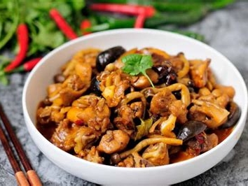 蘑菇炒仔鸡的制作方法