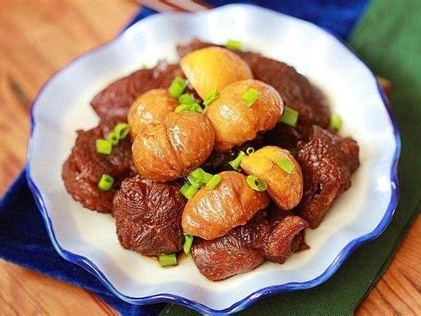 南乳栗子烧羊肉的制作方法