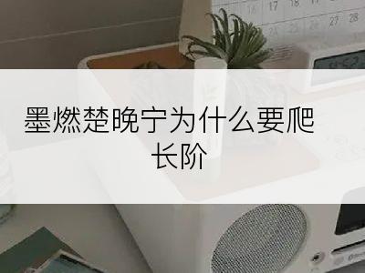墨燃楚晚宁为什么要爬长阶