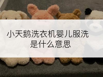 小天鹅洗衣机婴儿服洗是什么意思