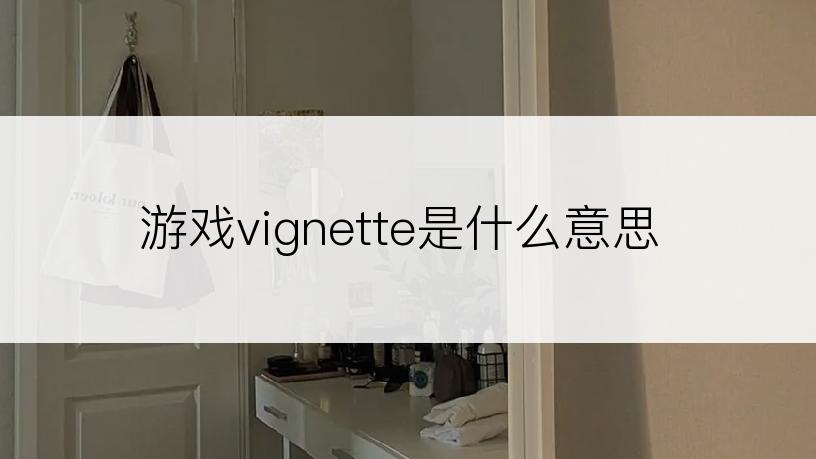 游戏vignette是什么意思