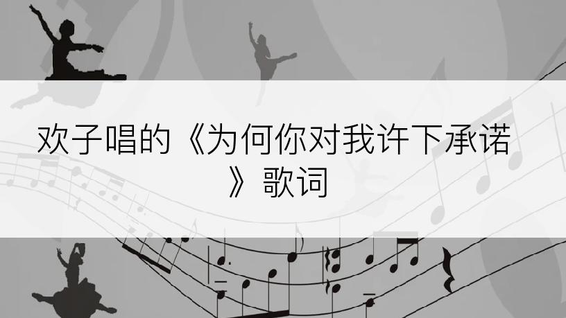 欢子唱的《为何你对我许下承诺》歌词