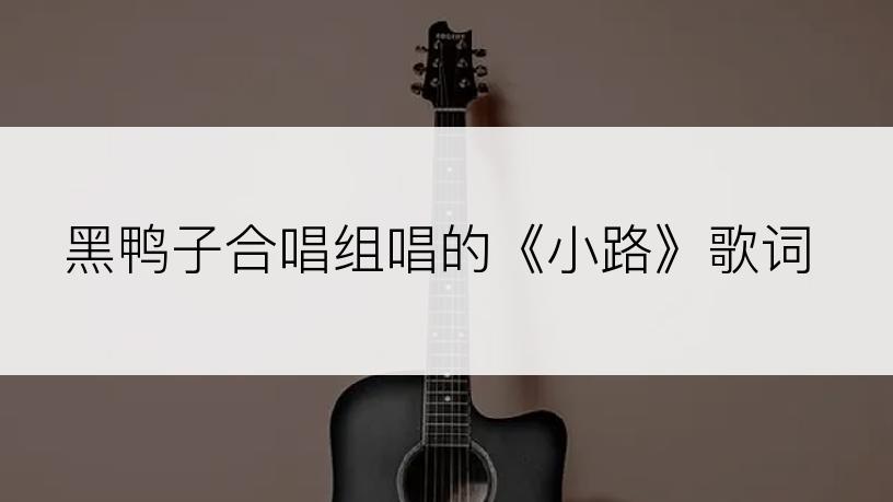 黑鸭子合唱组唱的《小路》歌词