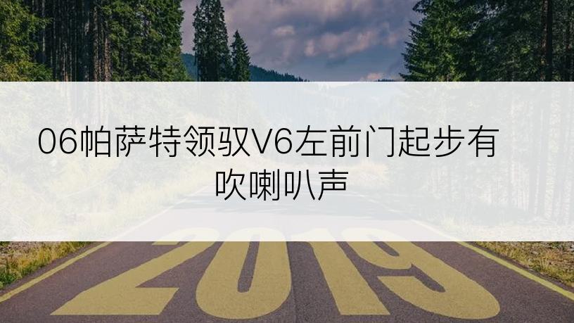 06帕萨特领驭V6左前门起步有吹喇叭声