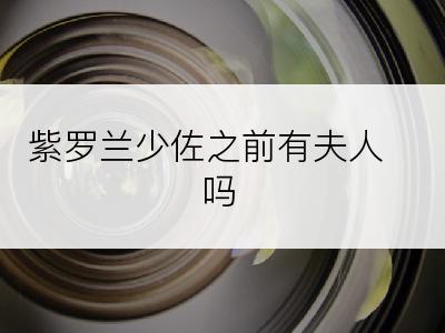 紫罗兰少佐之前有夫人吗