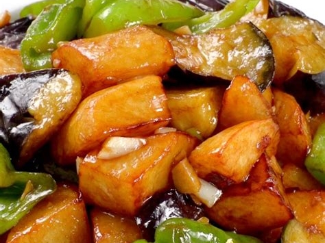 少油地三鲜的制作方法