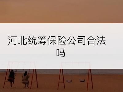 河北统筹保险公司合法吗