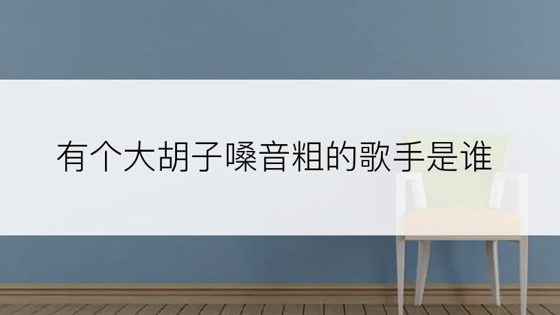 有个大胡子嗓音粗的歌手是谁