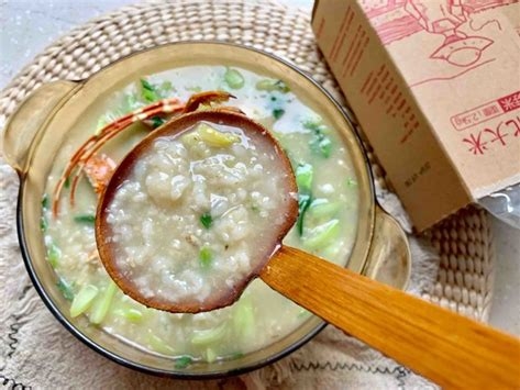 大龙虾青菜粥的制作方法