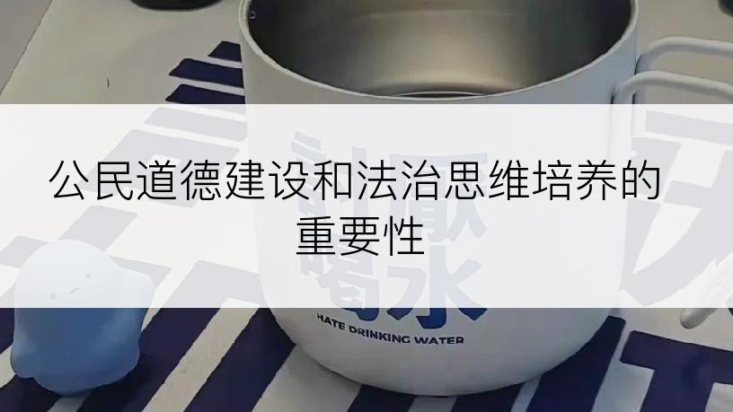 公民道德建设和法治思维培养的重要性