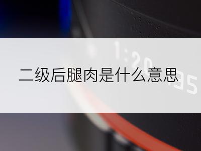 二级后腿肉是什么意思
