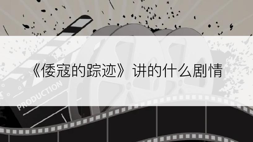 《倭寇的踪迹》讲的什么剧情