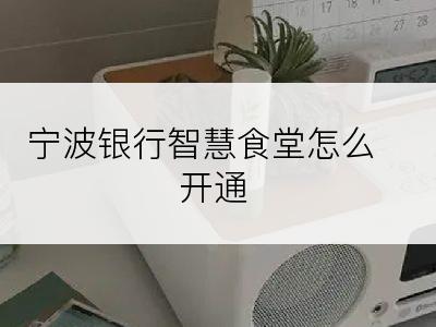宁波银行智慧食堂怎么开通