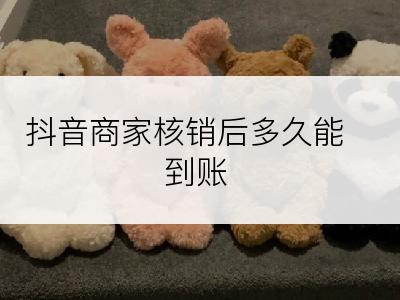 抖音商家核销后多久能到账