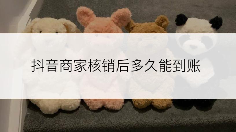 抖音商家核销后多久能到账