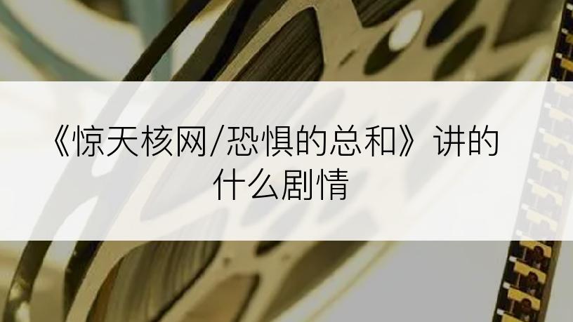 《惊天核网/恐惧的总和》讲的什么剧情