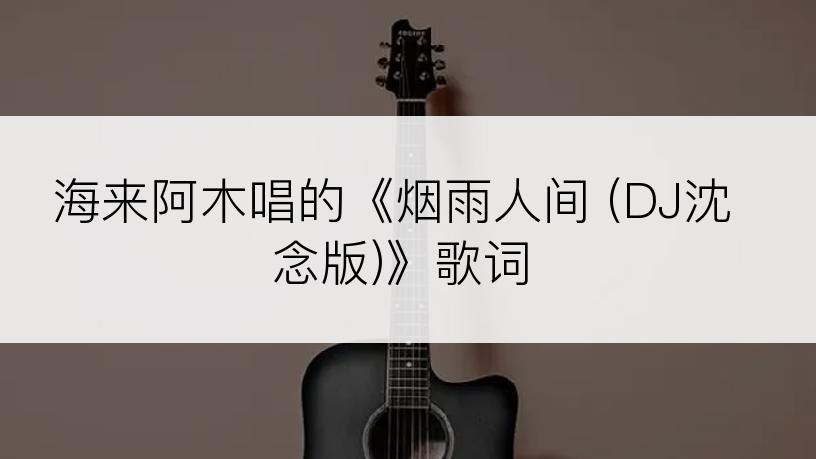海来阿木唱的《烟雨人间 (DJ沈念版)》歌词