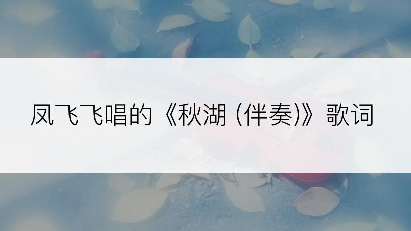 凤飞飞唱的《秋湖 (伴奏)》歌词