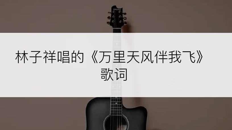 林子祥唱的《万里天风伴我飞》歌词