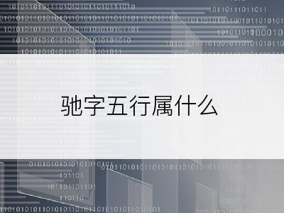 驰字五行属什么