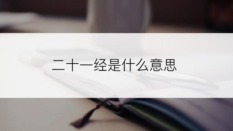 二十一经是什么意思