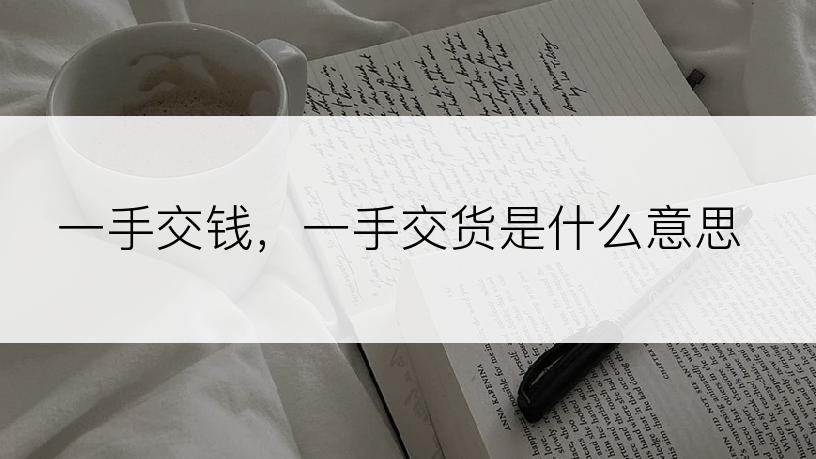 一手交钱，一手交货是什么意思