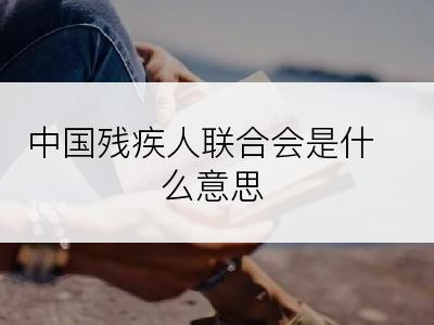 中国残疾人联合会是什么意思