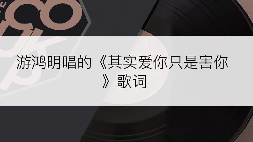游鸿明唱的《其实爱你只是害你》歌词