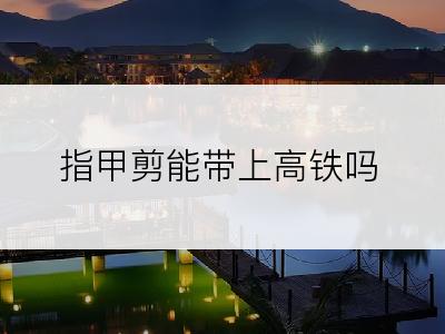 指甲剪能带上高铁吗